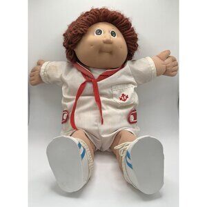 Vintage Cabbage Patch 1978-1982 White Boy Doll w Sailor Outfit Shoes Head Mold 2